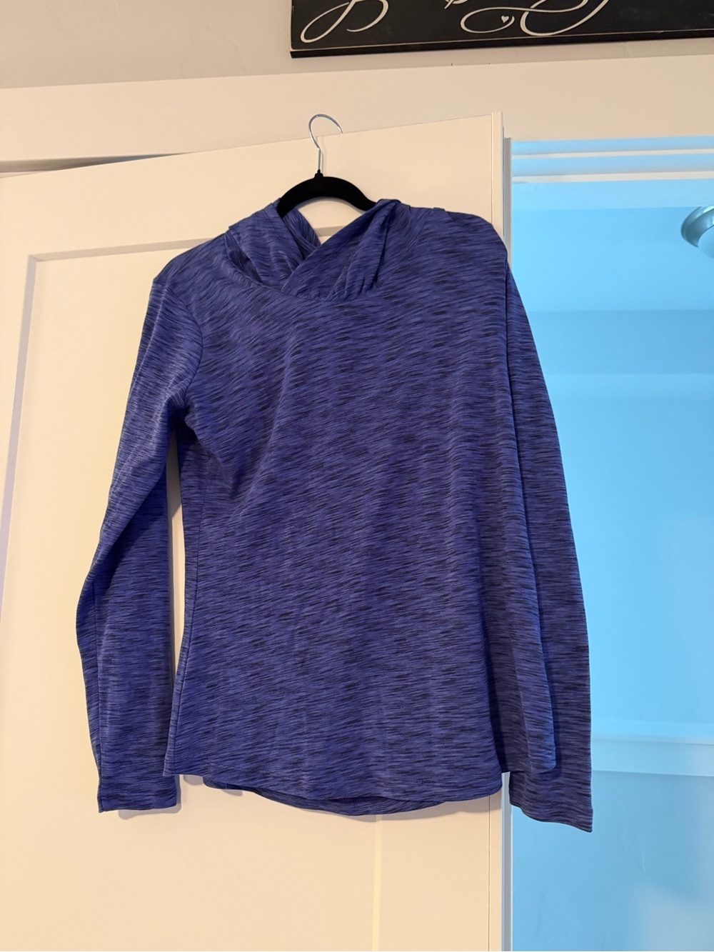Columbia Blue Heathered Hooded Pullover